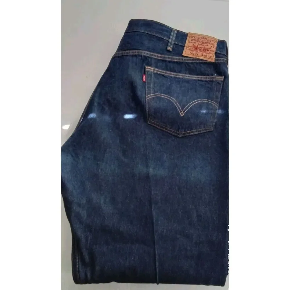 Levi's 501 XX Classic Straight Leg‎ Dark Blue Denim Jeans W48 L30